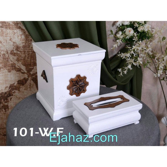 سطل و جا دستمال کاغذی کد 101-W.F سطل و جا دستمال کاغذی کد 101-W.F