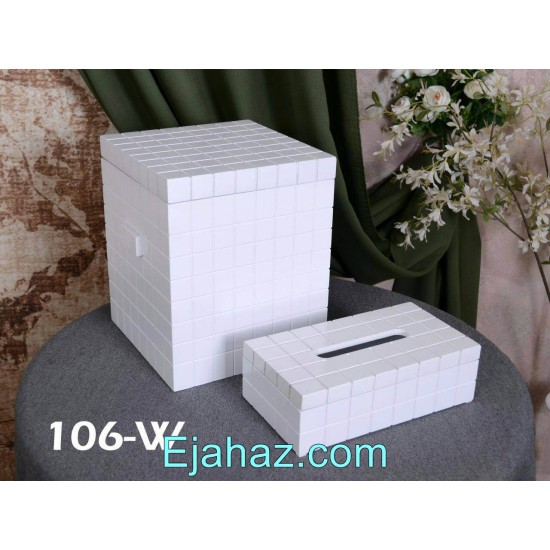 سطل و جا دستمال کاغذی کد 106-W سطل و جا دستمال کاغذی کد 106-W