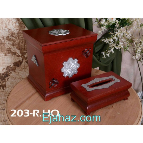 سطل و جا دستمال کاغذی کد 203-R.HQ سطل و جا دستمال کاغذی کد 203-R.HQ