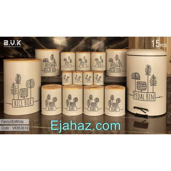 سرویس آشپزخانه 15 پارچه بی وی کی BVK فنسی مشکی سرویس آشپزخانه 15 پارچه بی وی کی BVK فنسی سفید