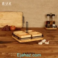 اردوخوری چوبی فلزی بی وی کی 4 خانه 402204
