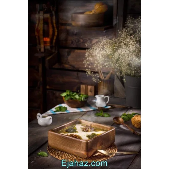 کاسه چوبی آماهوم مربع متوسط PLATZ/B21
