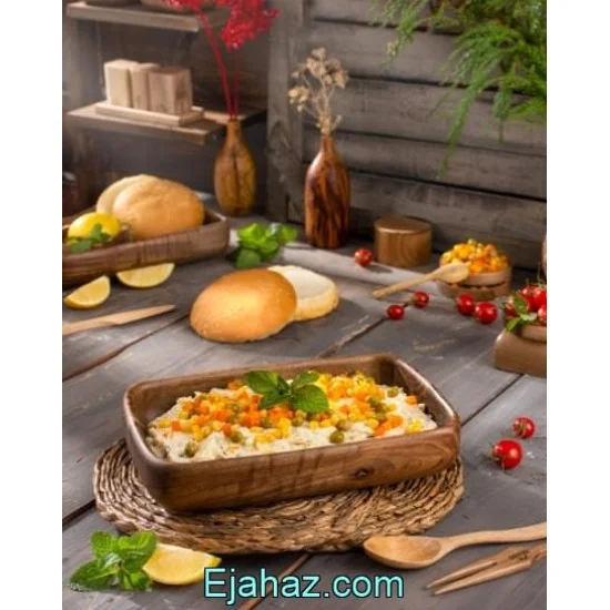 کاسه چوبی آماهوم مستطیل متوسط CHICK/M