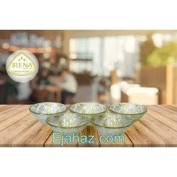 سرویس کریستال ایرنا لهستان شفاف طلایی نقره ای 14 پارچه