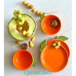 بشقاب تخت سرامیکی پرتقال
