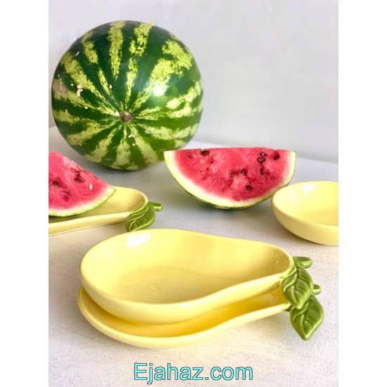 بشقاب تخت سرامیکی گلابی بشقاب تخت سرامیکی گلابی