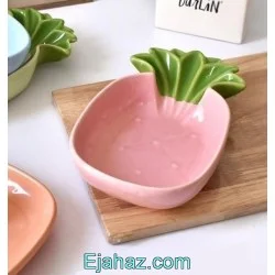 بشقاب گود سرامیکی آناناس صورتی