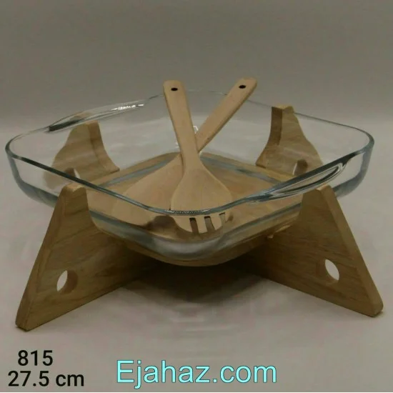 سالاد خوری چوبی مربع بزرگ 815