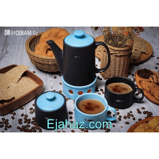 ست چایخوری سرامیکی دو نفره پیزا طوسی تیره آبی ست چایخوری سرامیکی دو نفره پیزا طوسی تیره آبی