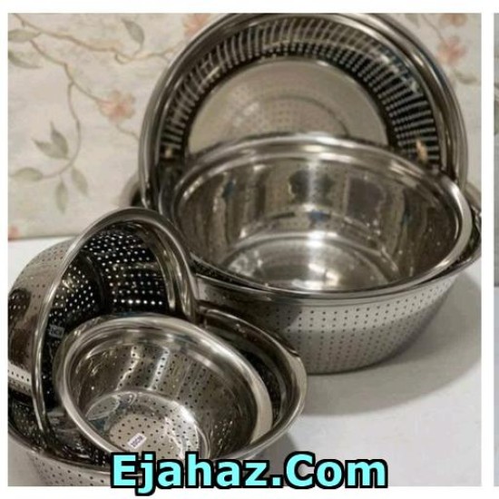 آبکش استیل لبه دار 6 پارچه یونیک آبکش استیل لبه دار 6 پارچه یونیک