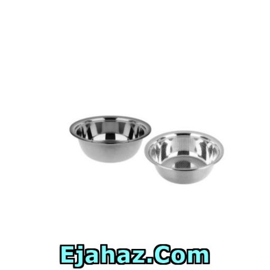 آبکشو لگن استیل یونیک لبه دار سایز 30 آبکشو لگن استیل یونیک لبه دار سایز 30