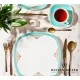 چینی زرین آرمیتاژ فیروزه ای 27 پارچه کواترو درجه سه
