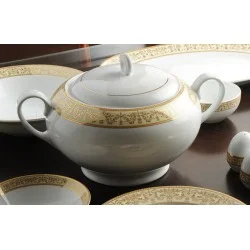 کاسه سوپ خوری چینی زرین مهر کرم ایتالیااف 1 عددی