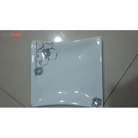 سرویس چینی زرین وینچی شقایق مشکی 6 نفره 29 پارچه عالی