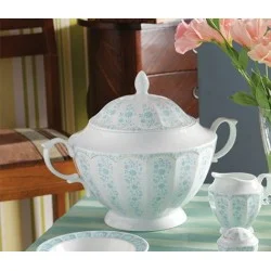 کاسه سوپ خوری چینی زرین نئوکلاسیک آرتمیس فیروزه ای 1 عددی