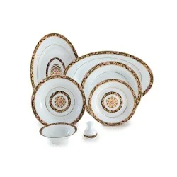 سرویس چینی زرین شهرزاد گلدن گاردن 35 پارچه 6 نفره درجه 3