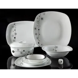 سرویس چینی زرین مروارید طلایی 6 نفره 27 پارچه کواترو درجه 1 