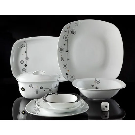 سرویس چینی زرین مروارید طلایی 6 نفره 27 پارچه کواترو درجه 1