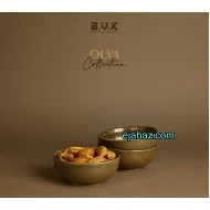 پیاله سرامیکی استون ور بی وی کی سبز زیتونی گرانیتی 3 عددی