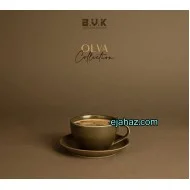 فنجان چای خوری سرامیکی بی وی کی سبز زیتونی گرانیتی 1 عددی