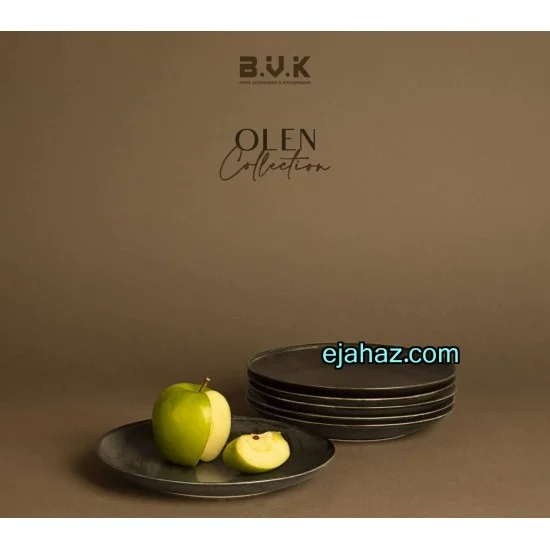 پیش دستی سرامیکی استون ور بی وی کی مشکی بافت دار گرانیتی 6 عددی