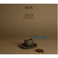 فنجان قهوه خوری سرامیکی بی وی کی مشکی بافت دار 1 عددی