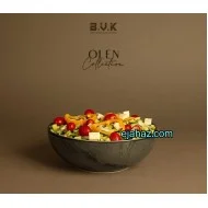 کاسه سالاد سرامیکی استون ور بی وی کی مشکی بافت دار