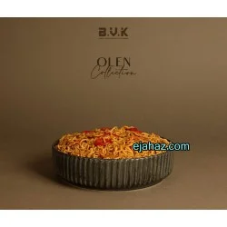 کاسه سرامیکی بی وی کی شیاردار مشکی بافت دار 1عددی