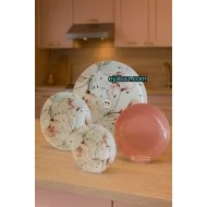 سرویس آرکوفام 6 نفره گرد فلور صورتی