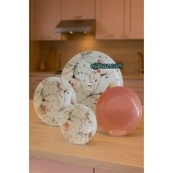 سرویس آرکوفام 6 نفره گرد فلور صورتی