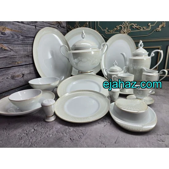 سرویس چینی لورین 18 نفره طرح الیور لوستر