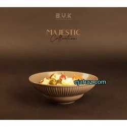 کاسه سزار سرامیکی بی وی کی شیاردار نسکافه ای گرانیتی 1عددی