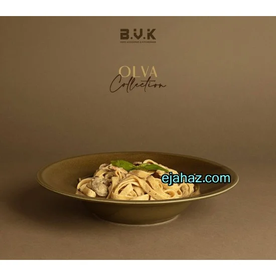 کاسه سالاد سزار سرامیکی استون ور بی وی کی سبز زیتونی گرانیتی