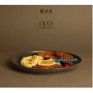 دیس سرامیکی استون ور بی وی کی مشکی بافت دار 1 عددی