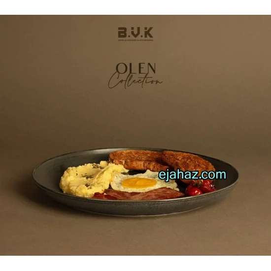 دیس سرامیکی استون ور بی وی کی مشکی بافت دار 1 عددی