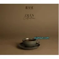 فنجان لته خوری سرامیکی بی وی کی مشکی بافت دار 1 عددی