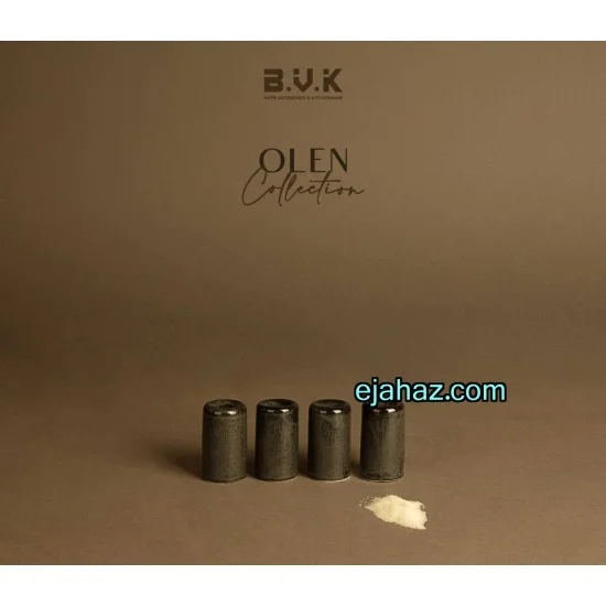 نمکدان سرامیکی استون ور بی وی کی مشکی بافت دار 4 عددی