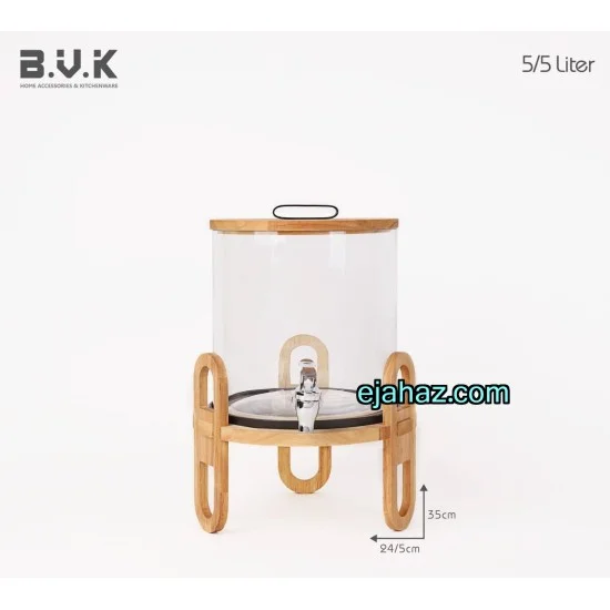 کلمن شیشه ای بی وی کی کاریزما شفاف 5.5  لیتر