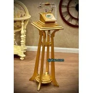 تلفن چوبی ایستاده 4 پایه طلایی کلاسیک
