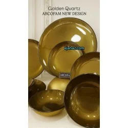 سرویس آرکوفام 6 نفره گرد کوارتز طلایی