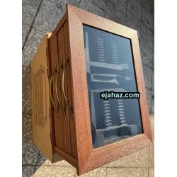 کنسول قاشق چنگال سه کشو شیشه دار قهوه ای