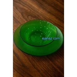سرویس آرکوفام 6 نفره گرد شیشه ای فلوت سبز
