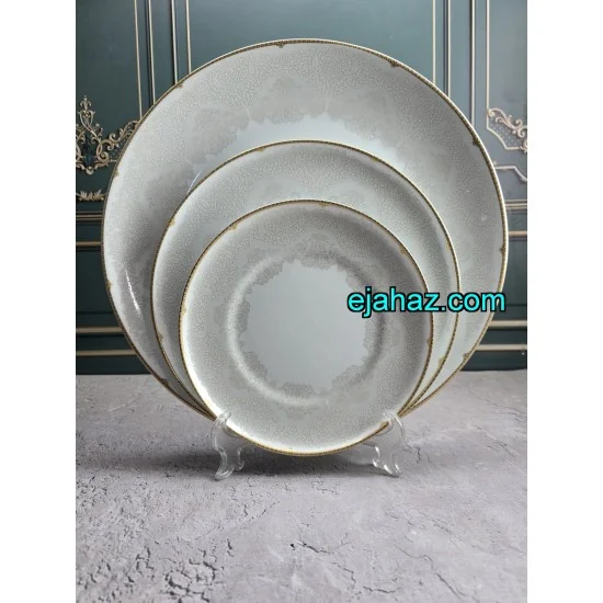 سرویس چینی لورین 18 نفره طرح مایدا طلایی