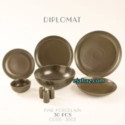 سرویس سرامیکی بی وی کی 30 پارچه زیتونی گرانیتی