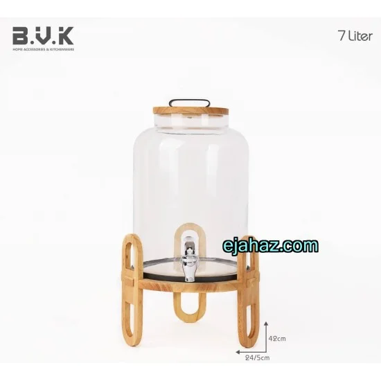 کلمن شیشه ای بی وی کی کاریزما شفاف 7 لیتر