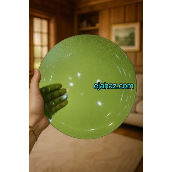 سرویس آرکوفام 6 نفره گرد شیشه ای فلوت سبز