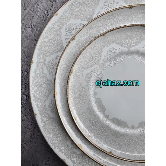 سرویس چینی لورین 18 نفره طرح مایدا طلایی
