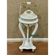 تلفن چوبی سلطنتی ایستاده سفید آرتور