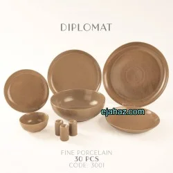 سرویس سرامیکی بی وی کی 30 پارچه نسکافه ای گرانیتی