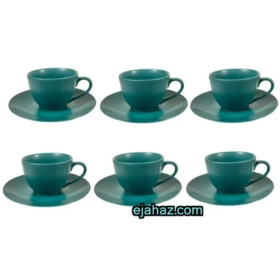 فنجان سرامیکی چای خوری یشمی مات رومز 6 عددی
